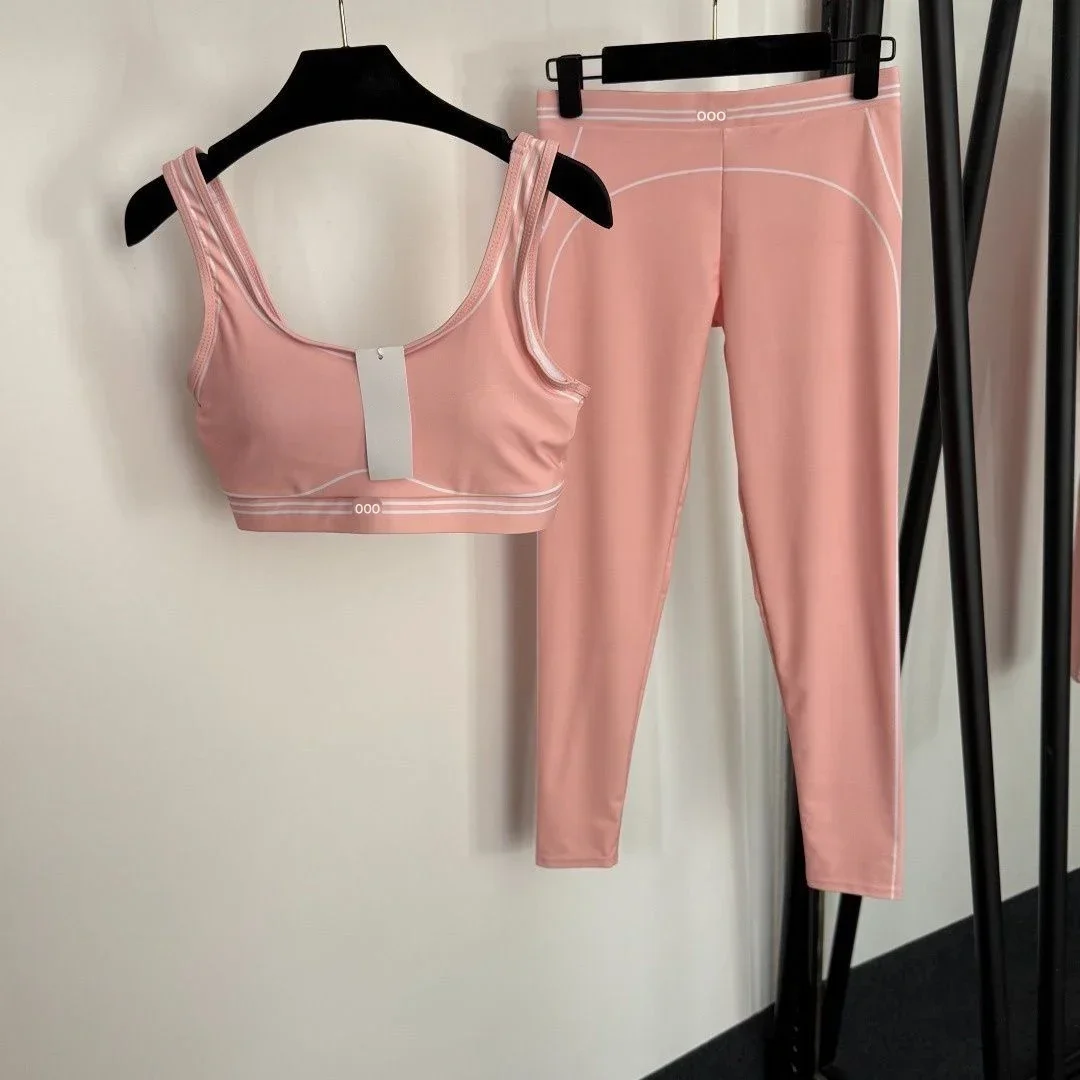 Pilates Yoga Workout - Tanktop und Hose Zweiteiliges Atmungsaktives Dehnbares