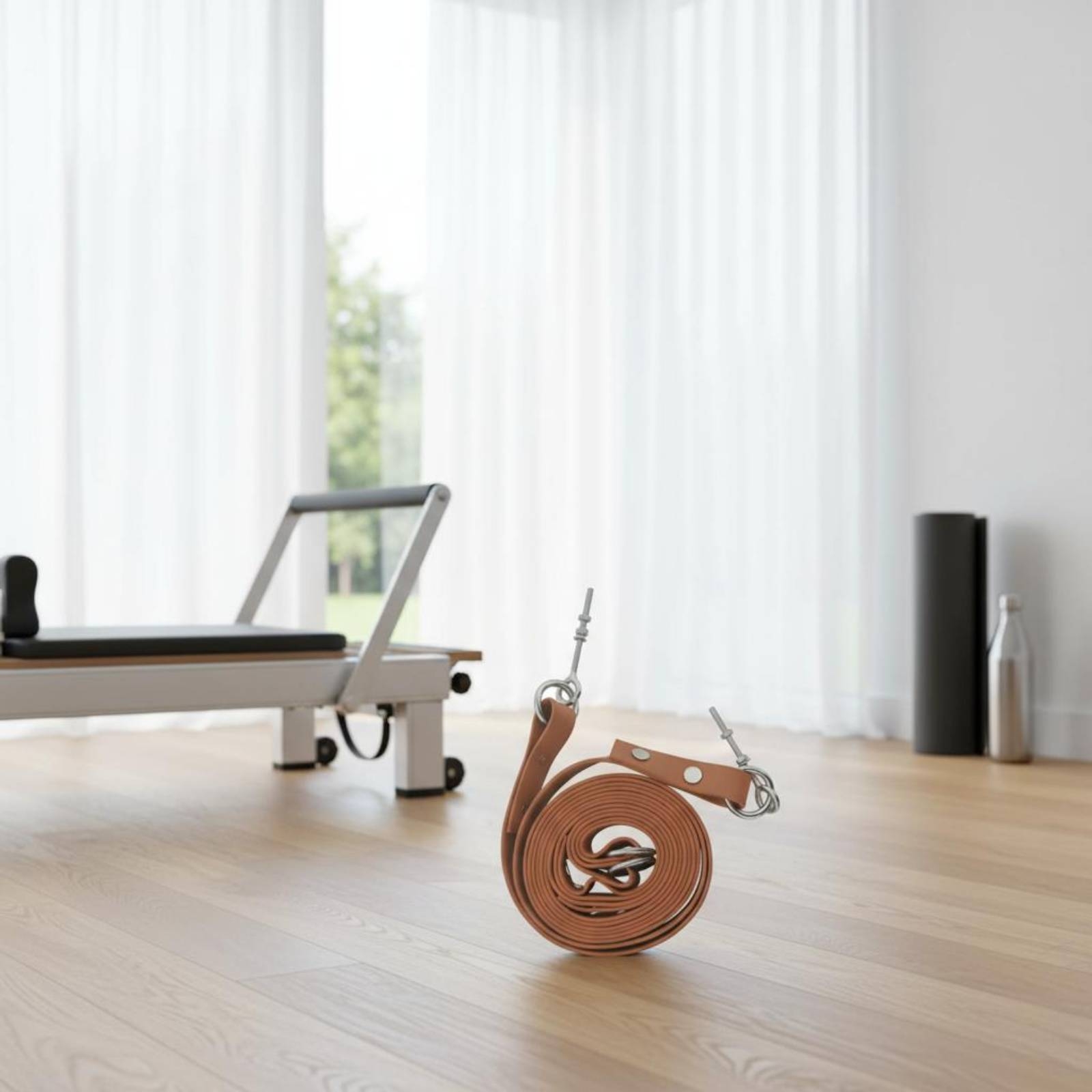 Pilates & Yoga Unleashed International Academy Yonkers - Reformer Doppelschlaufen-Gurt Komfortabler Pilates Doppelschlaufen-Gurt Fitnessgerät