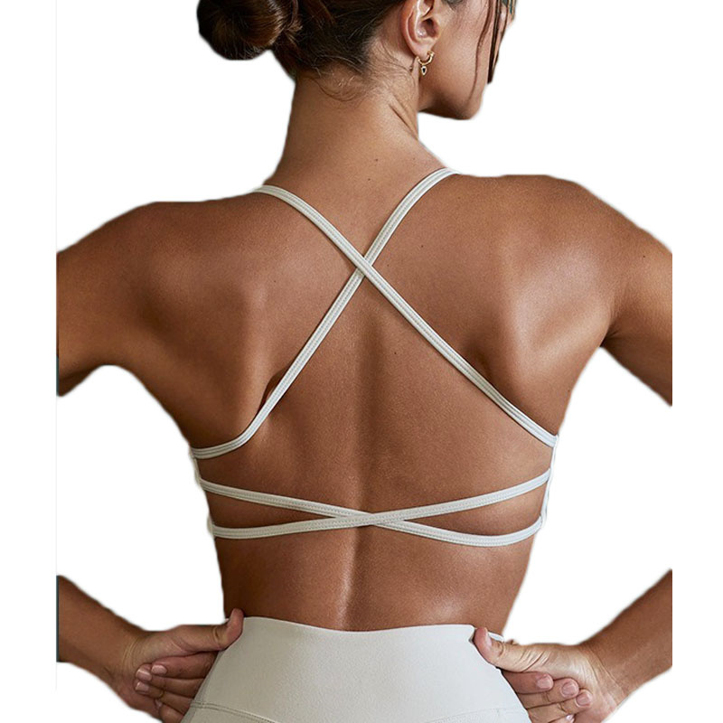 Pilates Yoga Workout - Aiithuug Yoga-BH mit überkreuztem Rücken, sexy