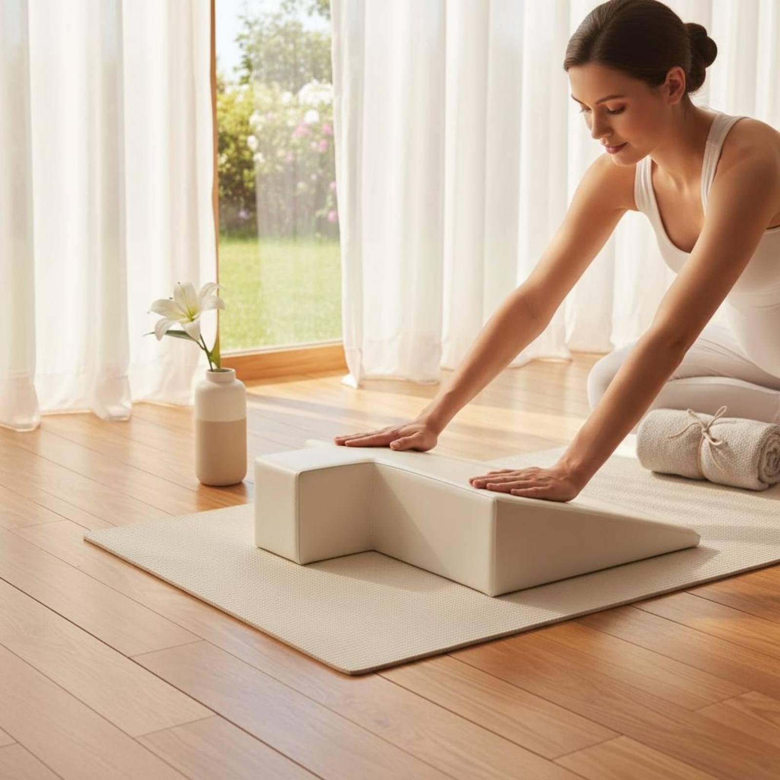 Pilates & Yoga Unleashed International Academy Yonkers - Schwangerschafts-Stützkissen aus Dichtschaumstoff, Übungskissen, Fitness-Pilates-Zubehör für